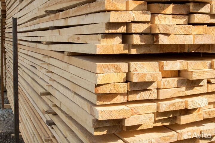 Доска обрезная строительная 25х150х6000