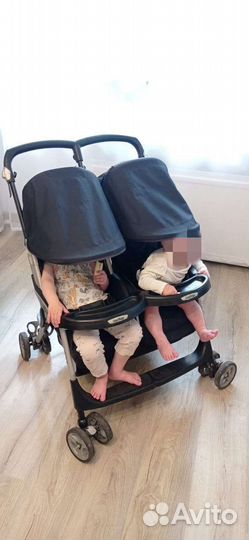 Коляска peg perego aria twin для двойни, погодок