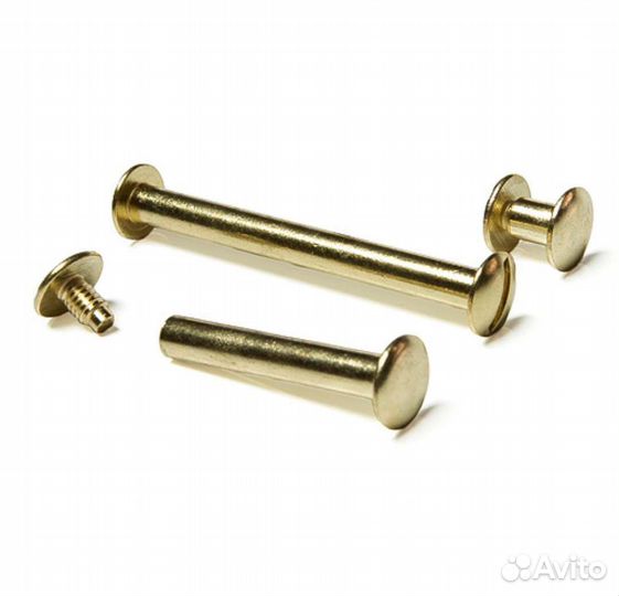 Болты металлические высота ножки 10 мм, золото