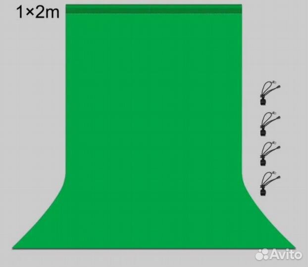 Хромакей greenscrean 2х1.5 (полотно)