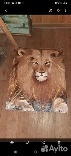 Картина маслом лев