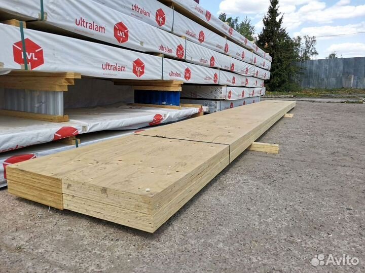 Лвл брус клееный 90x600x9 м с гарантией