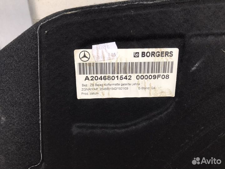 Коврик для багажника Mercedes W204 седан