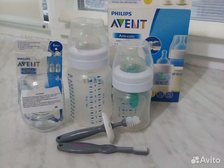 Бутылочки для кормления avent