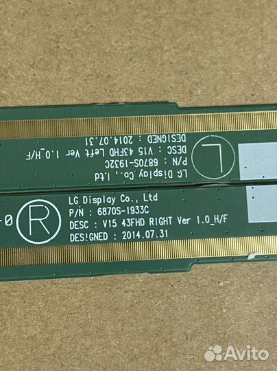 Lg 43lk6100pla планки матрицы с шлейфами