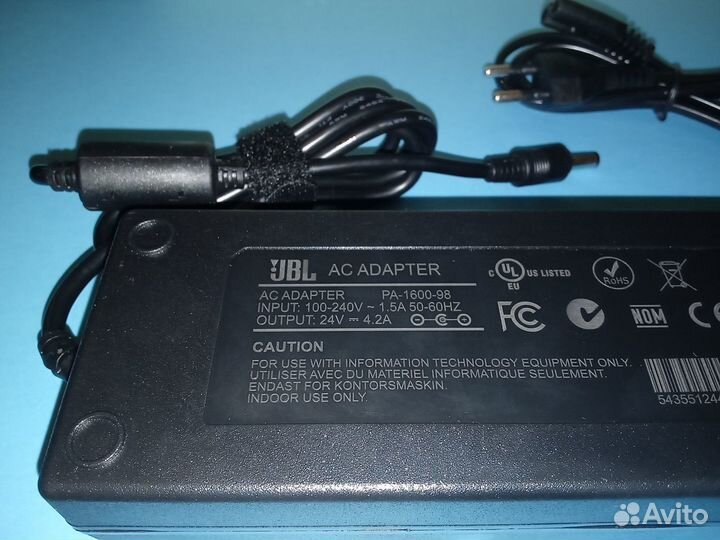 Блок питания JBL 24V 4.2A 100W для Boombox 2 и др