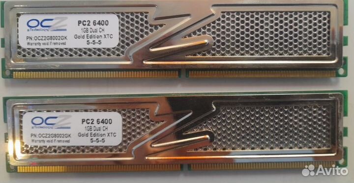 Оперативная память OCZ DDR2 800 2x1 Гб
