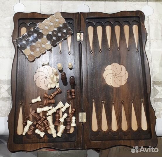 Нарды, шахматы, шашки 3 в 1