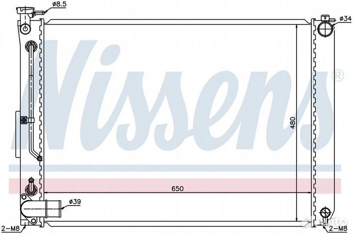 Радиатор охлаждения двс lexus RX (2003) RX 300 3.0