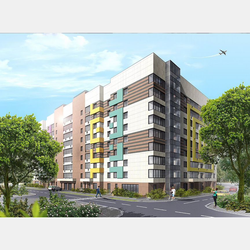 2-к. квартира, 66,7 м², 4/7 эт.