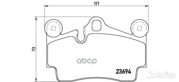 Колодки тормозные дисковые зад P 85 070 P85
