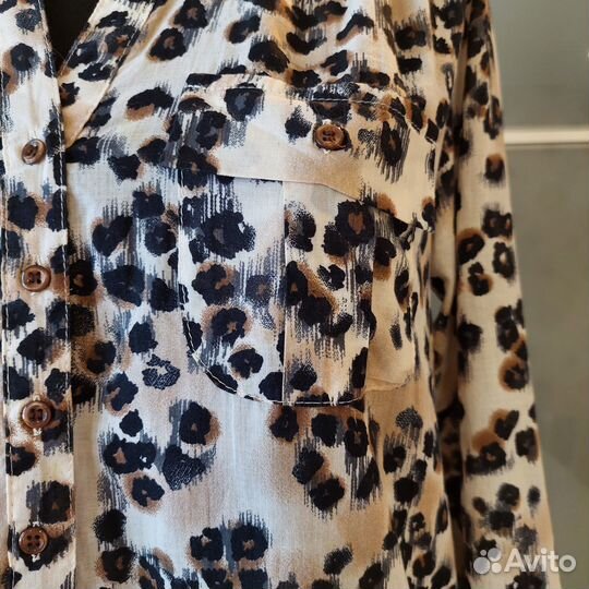 Рубашка женская хлопок стиль сафари 42 размер