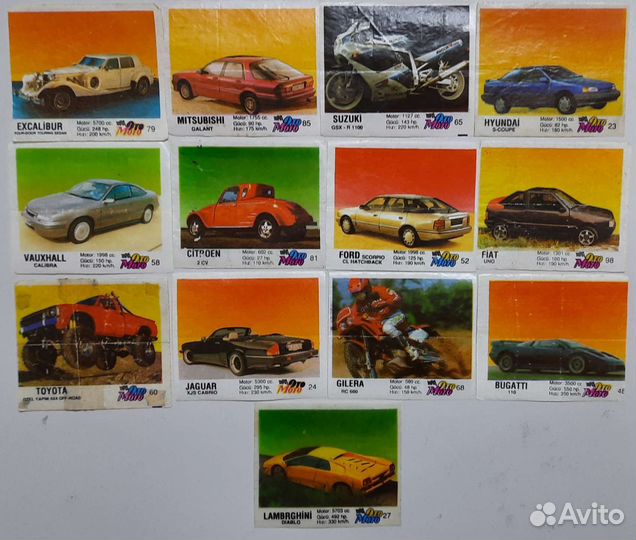 Вкладыши от жвачек 90 х