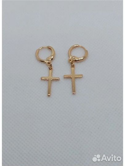 Серьги конго под золото