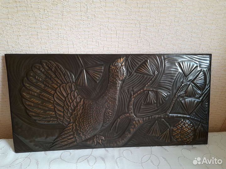 Чеканка ссср,картинка по дереву, панно на камне