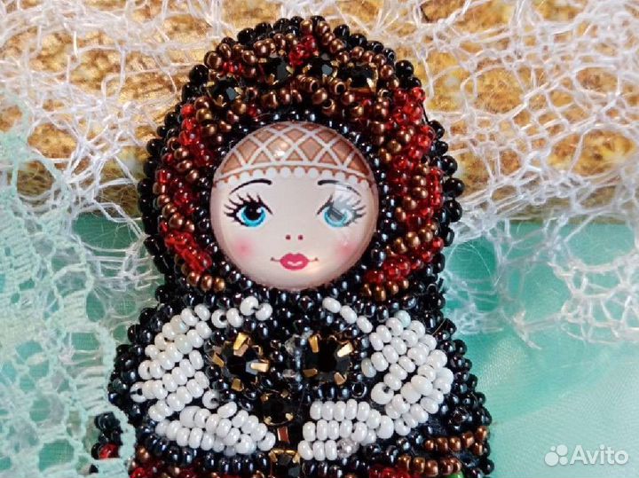 Матрешка, магнит в подарочной коробочке