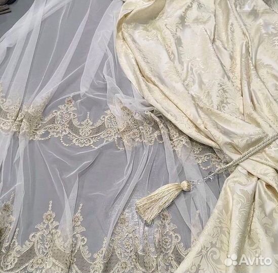 Отрезы шторных тканей небольшие