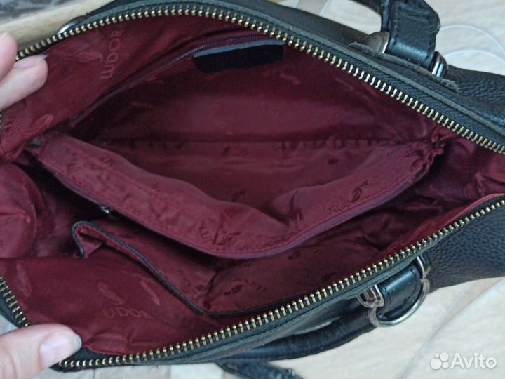 Женская кожаная сумка, черная