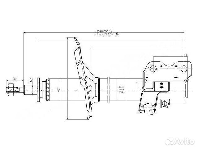 Амортизатор передний левый X-Trail