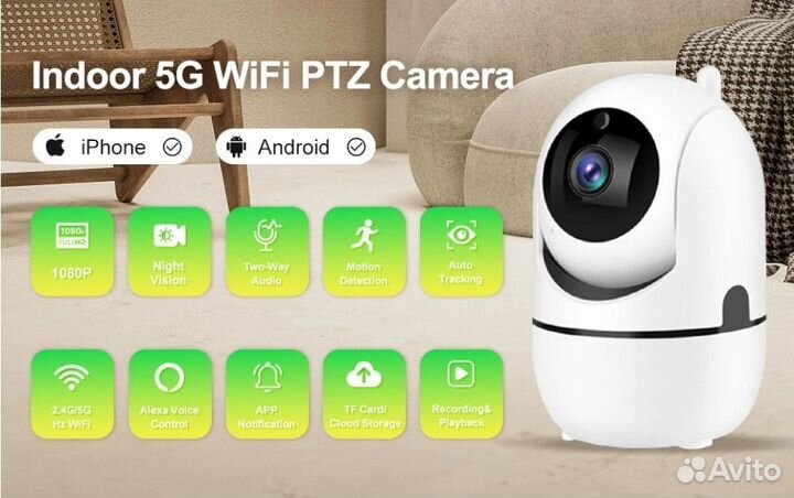 Умная камера IP WiFi PTZ 2,4G 5G