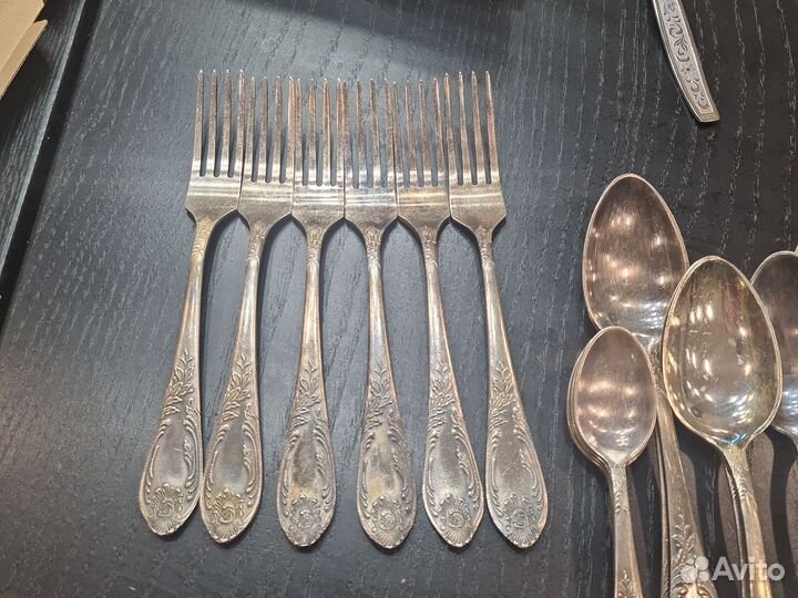 Набор столовых приборов мельхиор СССР