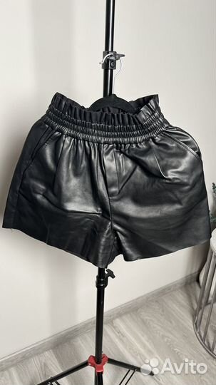 Шорты женские кожаные