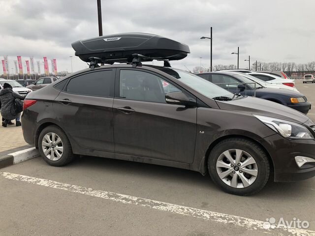 Автобокс Broomer черный матовый на Hyundai Solaris