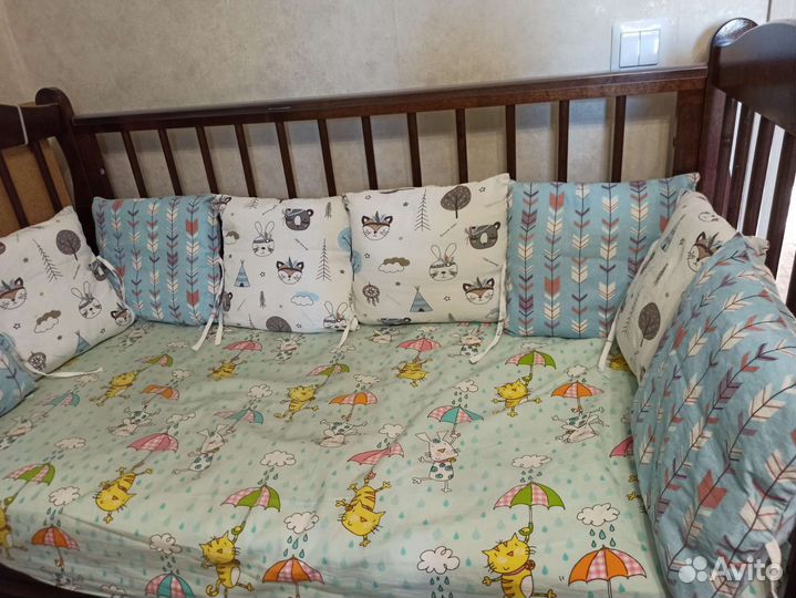Бортики подушки в детскую кроватку