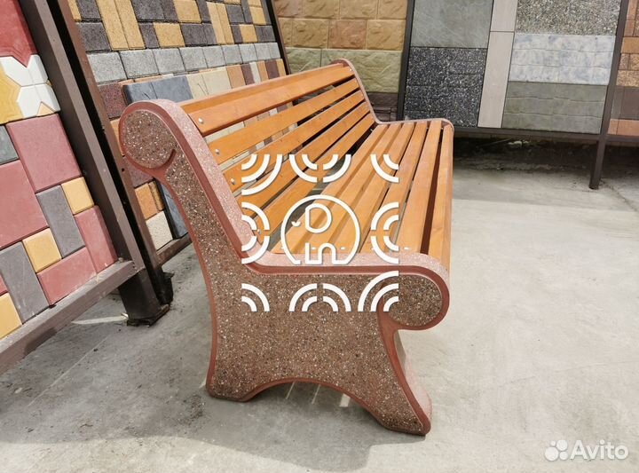 Лавка из бетона классик от производства