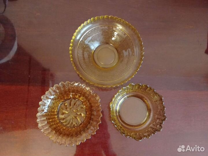 Вазы из цветного стекла СССР