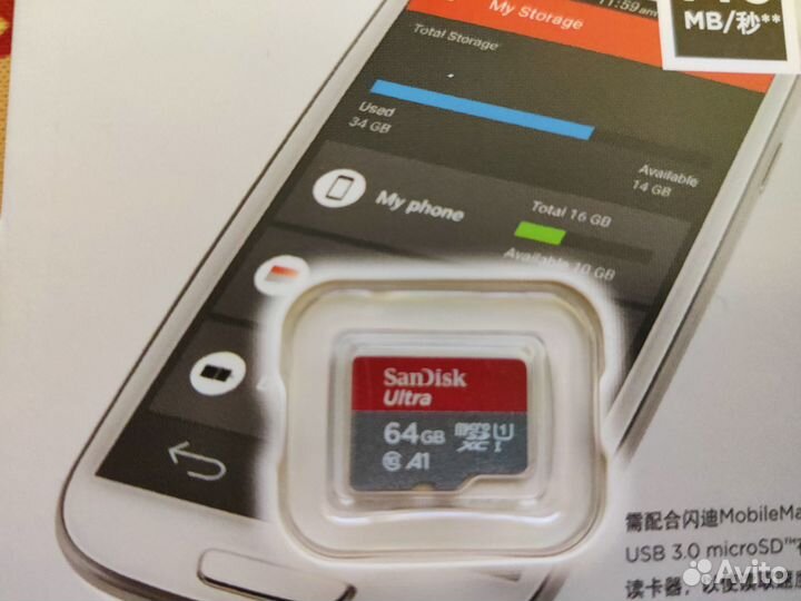 Карта памяти Sandisk microsdxc uhs-i 64 gb