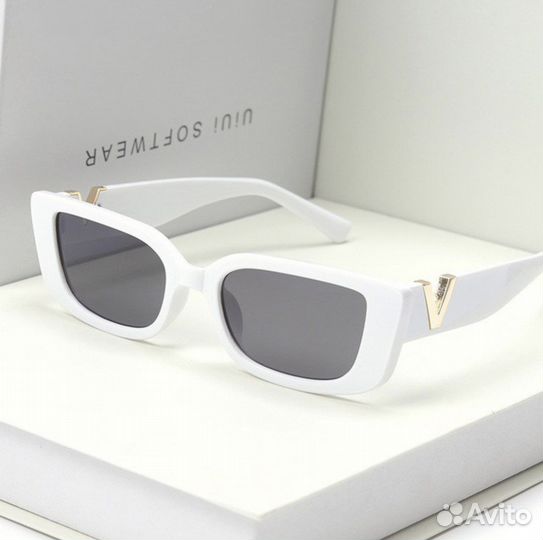 Новые солнцезащитные женские очки черные белые