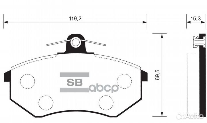 Колодки тормозные audi 80/VW golf III/passat/VE