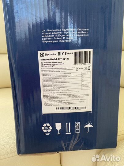 Вентилятор напольный Electrolux EFF-1014i