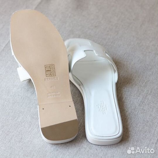 Hermès Oran Sandals Epsom Blanc