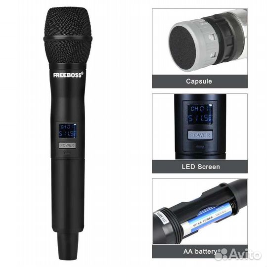 Радио-микрофоны Freeboss FB-U35 двойная цифровая