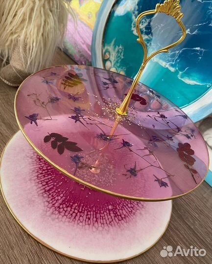 Этажерка, фруктовница из эпоксидной смолы