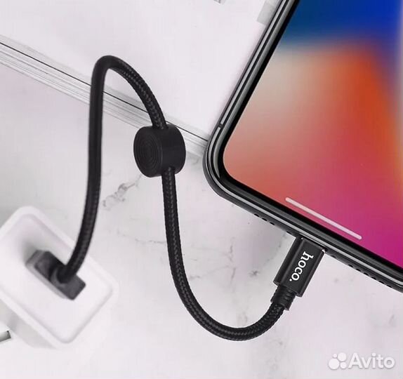 Кабель для зарядки iPhone Lightning hoco X35 25см