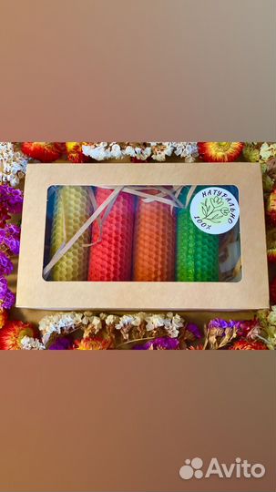 Набор свечей : весна (4 свечи 4 цвета )