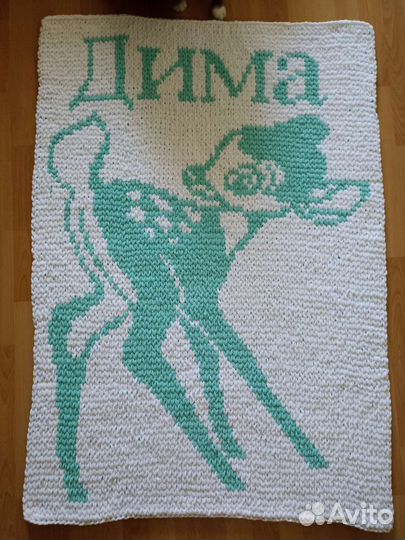 Детский плед из пряжи Alize puffy more