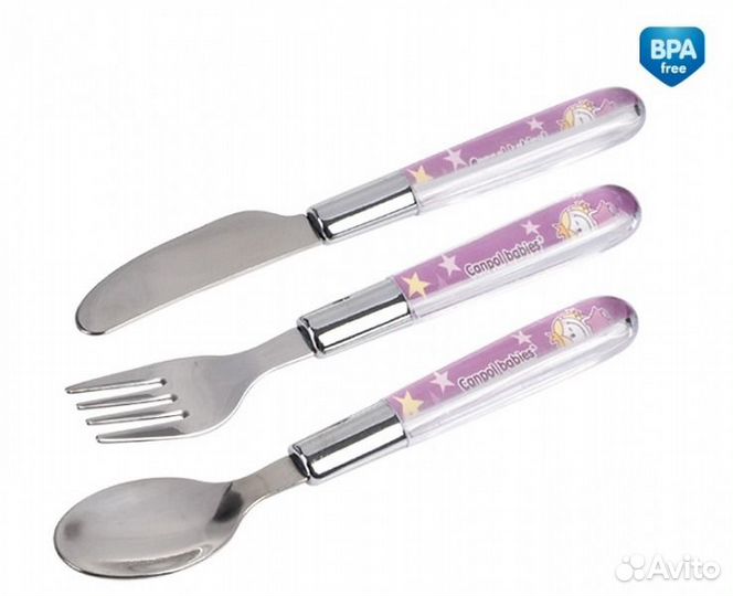 Набор столовых приборов металл. 18м+,Canpol Babies