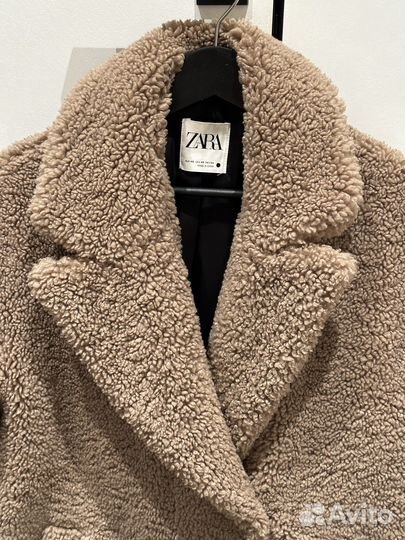 Пальто тедди zara
