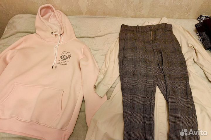 Женские вещи пакетом (платья, кофта, брюки) 44 46
