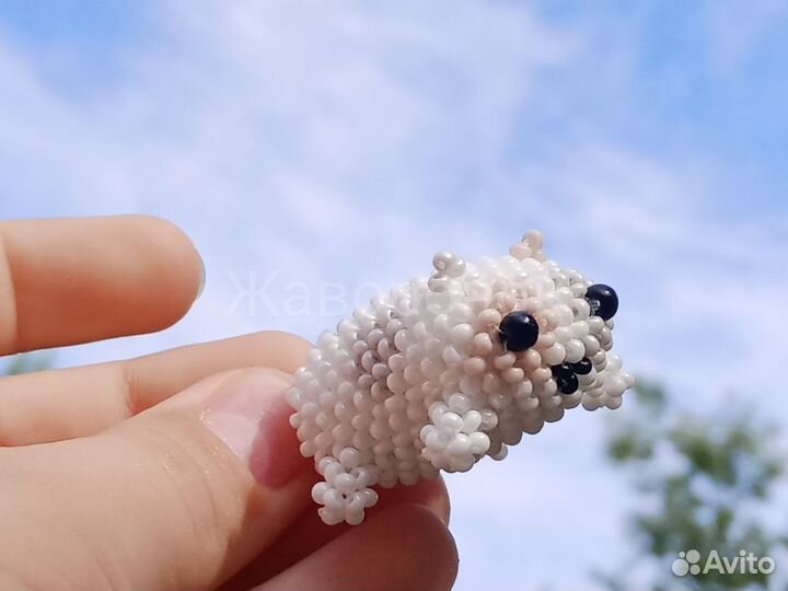 Амигуруми из бисера котик