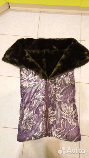 Зимний конверт в прогулочную коляску