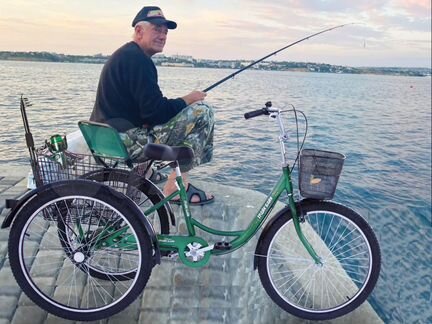Трехколесный велосипед для рыбаков