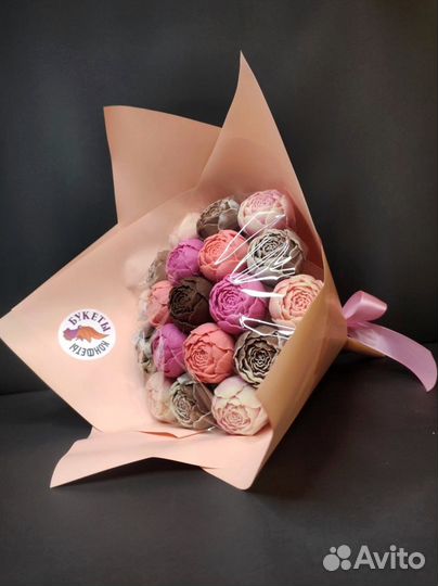 Шоколадные Пионы - 19 шт в Букете
