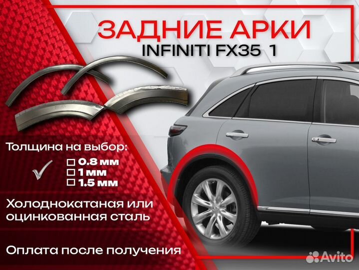 Ремонтные арки на Infiniti fx35 1 поколение