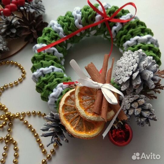 Рождественский венок (ручная работа)