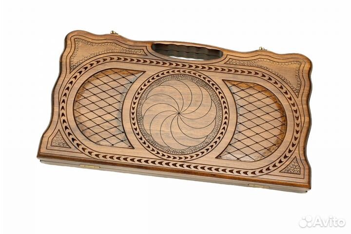 Нарды и шашки резные Спираль 51 х 54 см бук Армения 62671
